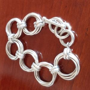 Silpada Silver Bracelet - Big Hoops